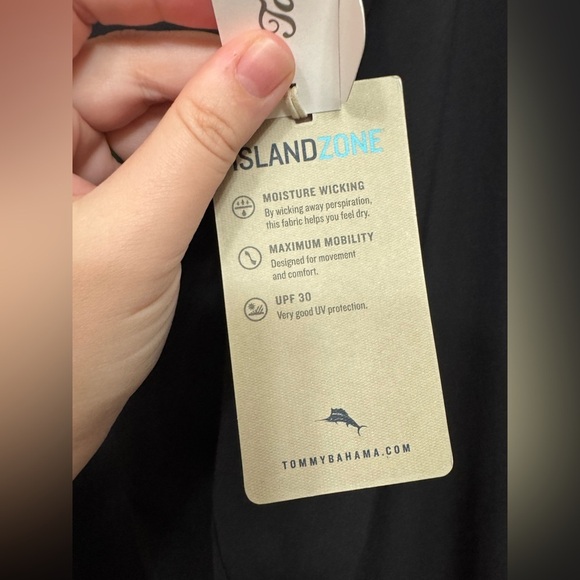 New Tommy Bahama Alicia Crop Weightless Breathable Pant Black Size XL - Picture 9 of 12